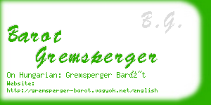 barot gremsperger business card